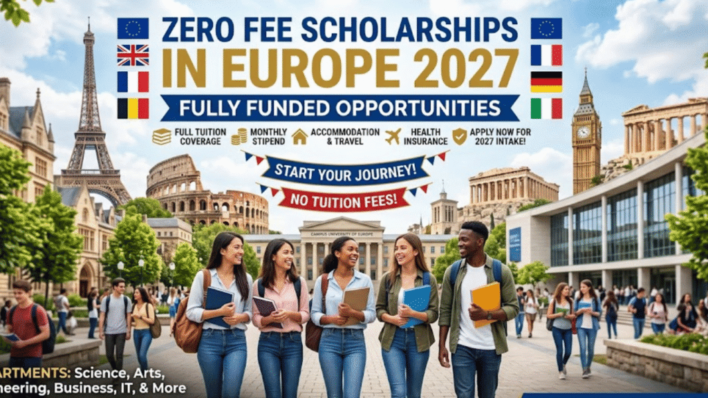 Zero Fee Scholarships in Europe